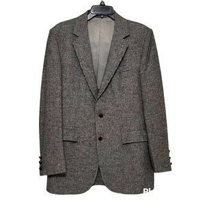 Vintage Dobbshire Customized Pure Wool Welsh Tweed Gray Sports Coat Measurements
